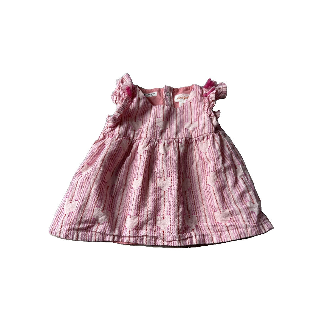 Cat & Jack Girls Hearts | pink Dress Size: 3-6 months Hearts | pink