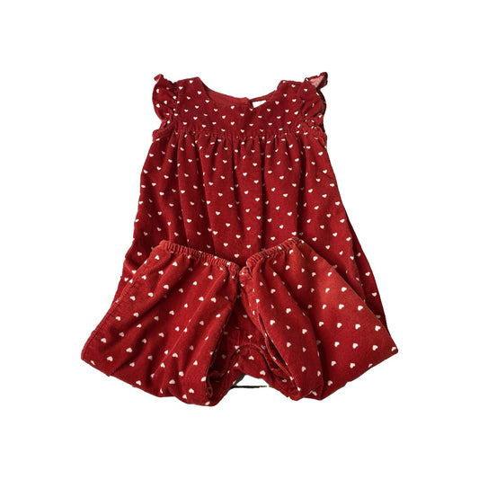 Gap Girls Hearts | White | Red Romper Size: 12-18 months Hearts | White | Red
