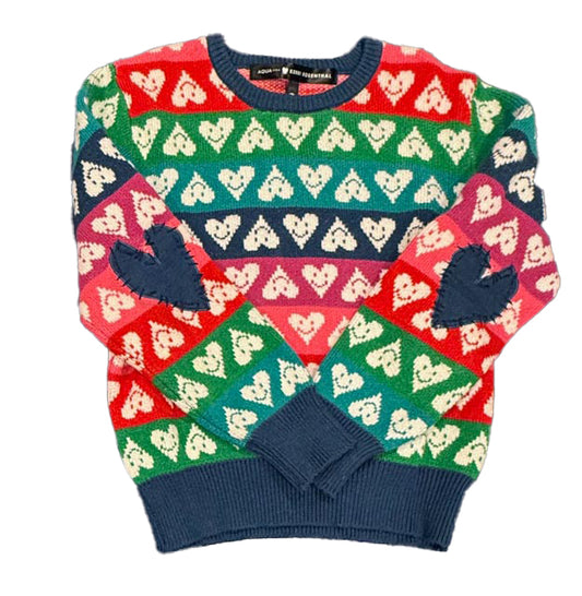 Aqua Girls Hearts Sweater Size: 9-10 Years