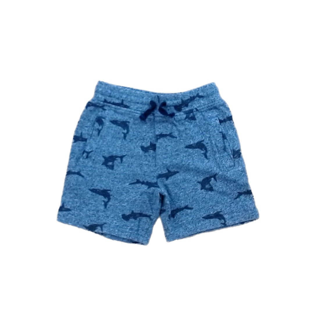 Rockets Of Awesome Boys Heather Gray | Dark Gray Sharks Shorts Size: 3T - 5T Heather Gray | Dark Gray Sharks