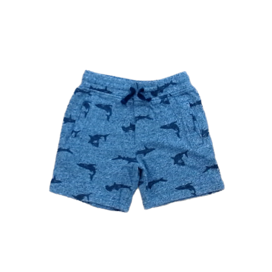 Rockets Of Awesome Boys Heather Gray | Dark Gray Sharks Shorts Size: 3T - 5T Heather Gray | Dark Gray Sharks