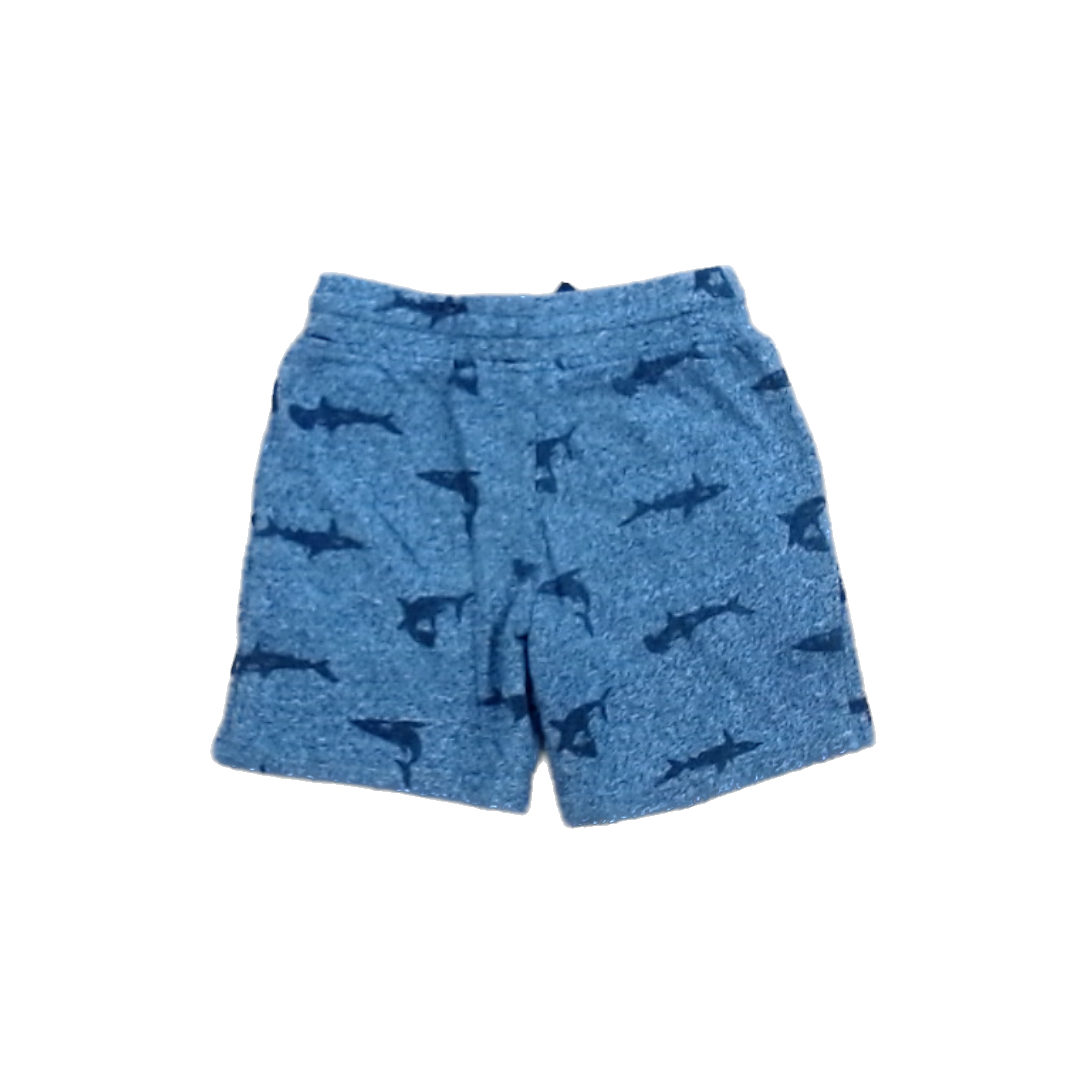 Rockets Of Awesome Boys Heather Gray | Dark Gray Sharks Shorts Size: 3T - 5T Heather Gray | Dark Gray Sharks