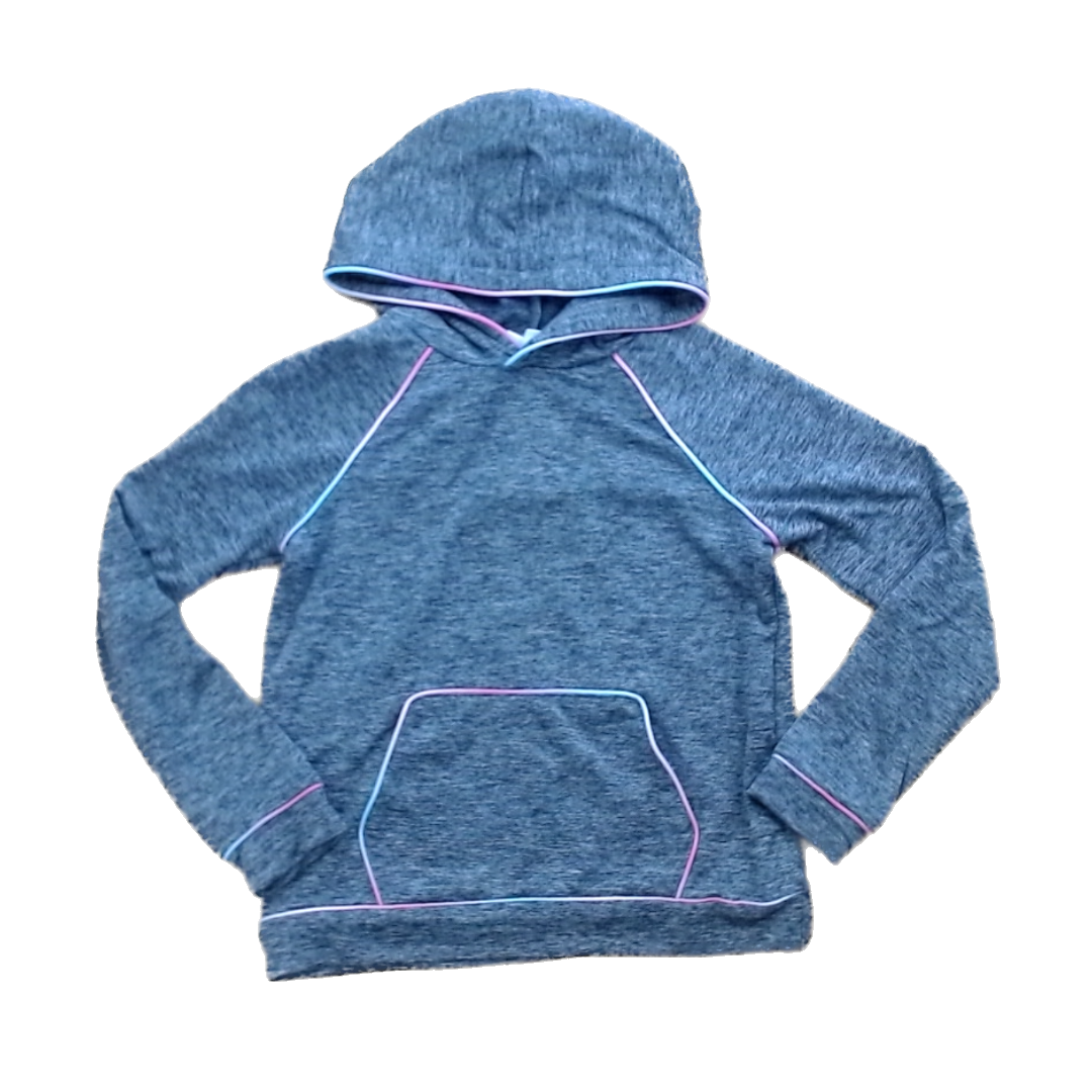 Rockets Of Awesome Girls Heather Gray | Rainbow Rimming Sweatshirt Size: 8 Years Heather Gray | Rainbow Rimming