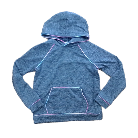 Rockets Of Awesome Girls Heather Gray | Rainbow Rimming Sweatshirt Size: 8 Years Heather Gray | Rainbow Rimming