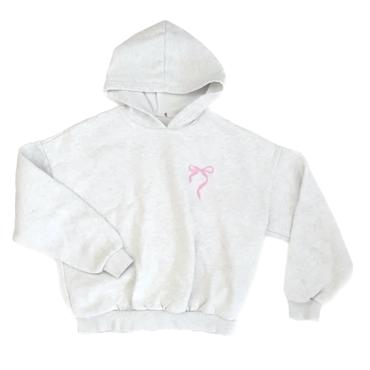 Edikted Girls Heather Grey | Pink Hoodie Size: Small Heather Grey | Pink