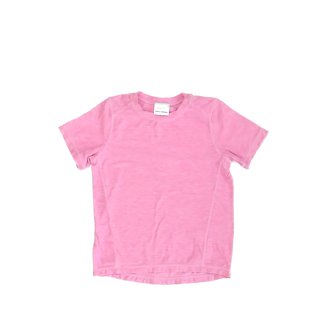 Hanna Andersson Girls Heather Pink Athletic Top Size: 6-7 Years Heather Pink