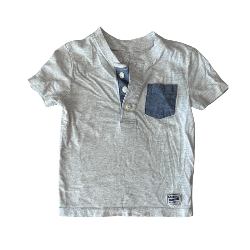 OshKosh Boys Heather Short Sleeve Shirt Size: 2T Heather
