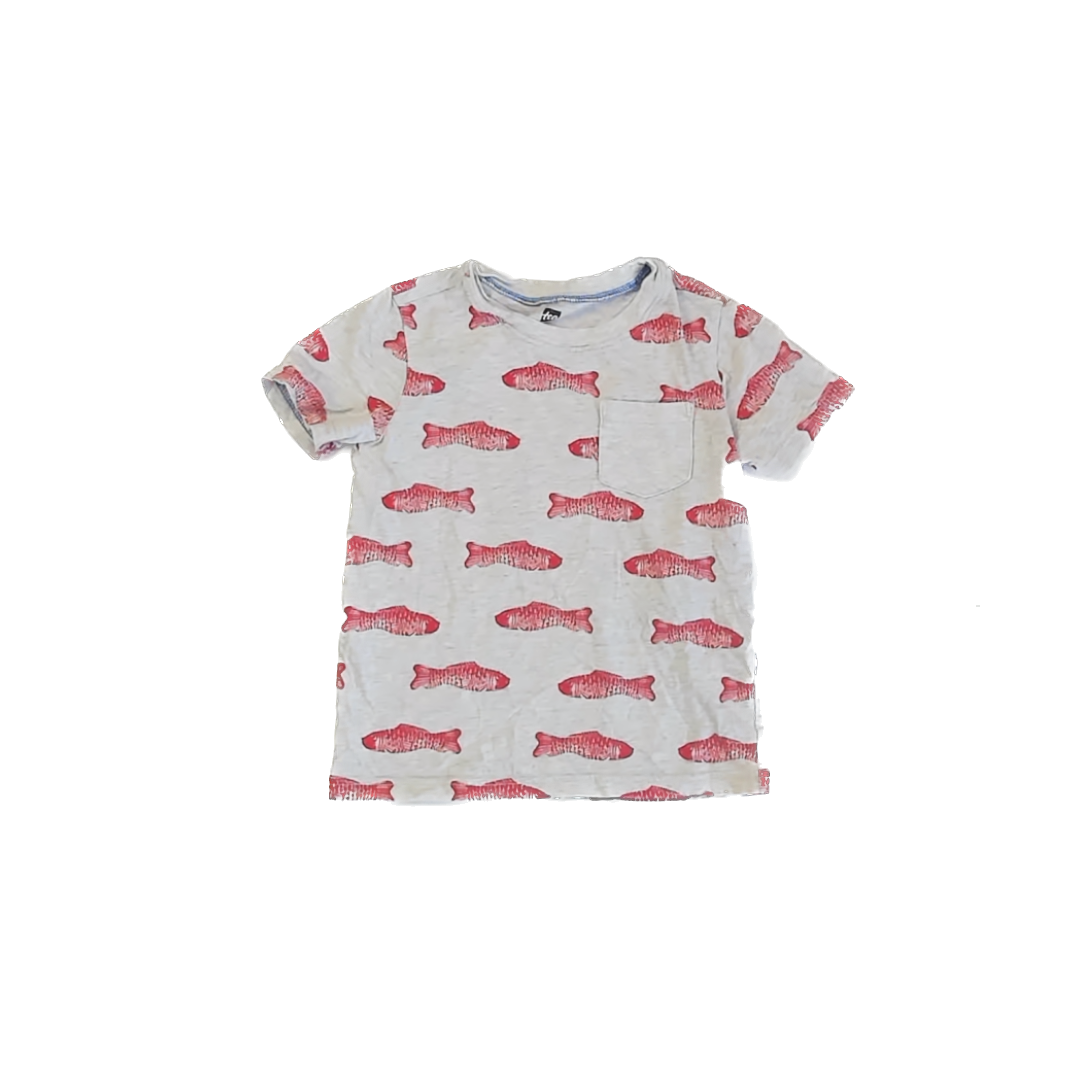Tea Collection Boys Heathered Grey Swedish Fish T-Shirt Size: 5T Heathered Grey Swedish Fish