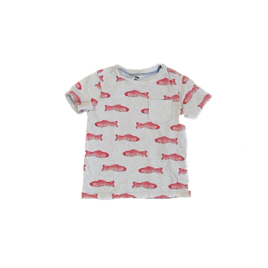 Tea Collection Boys Heathered Grey Swedish Fish T-Shirt Size: 5T Heathered Grey Swedish Fish