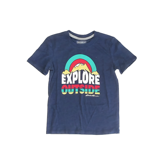 Eddie Bauer Boys Heathered Navy T-Shirt Size: 7-8 Years Heathered Navy