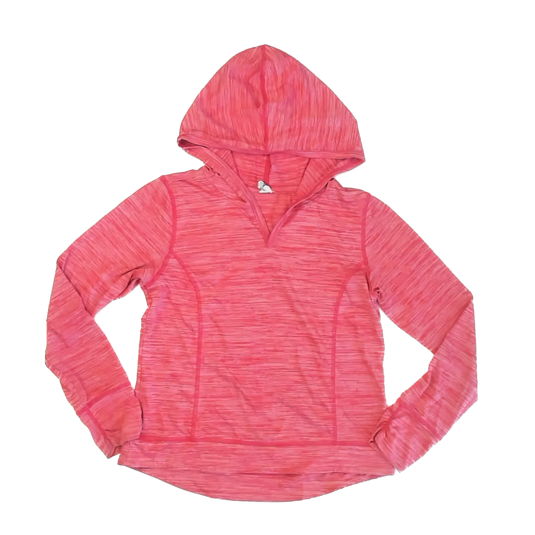Danskin Girls Heathered Red Athletic Top Size: 10-12 Years Heathered Red