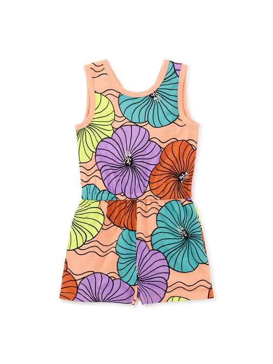 Tea Collection Girls Hibiscus Romper Size: 16 Years Hibiscus