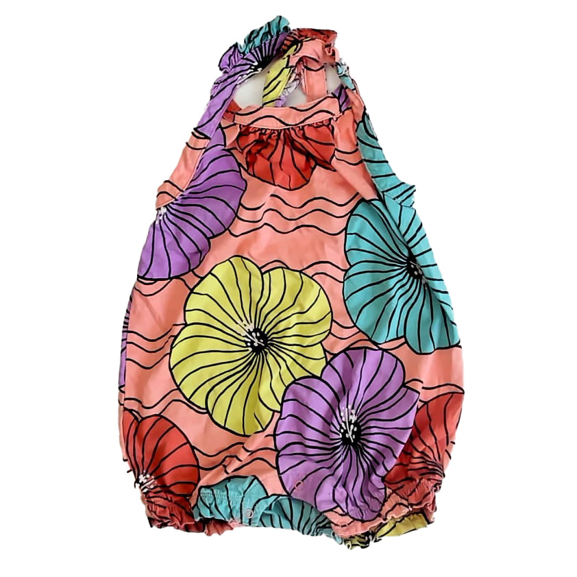 Tea Collection Girls Hibiscus Romper Size: 18-24 Months Hibiscus