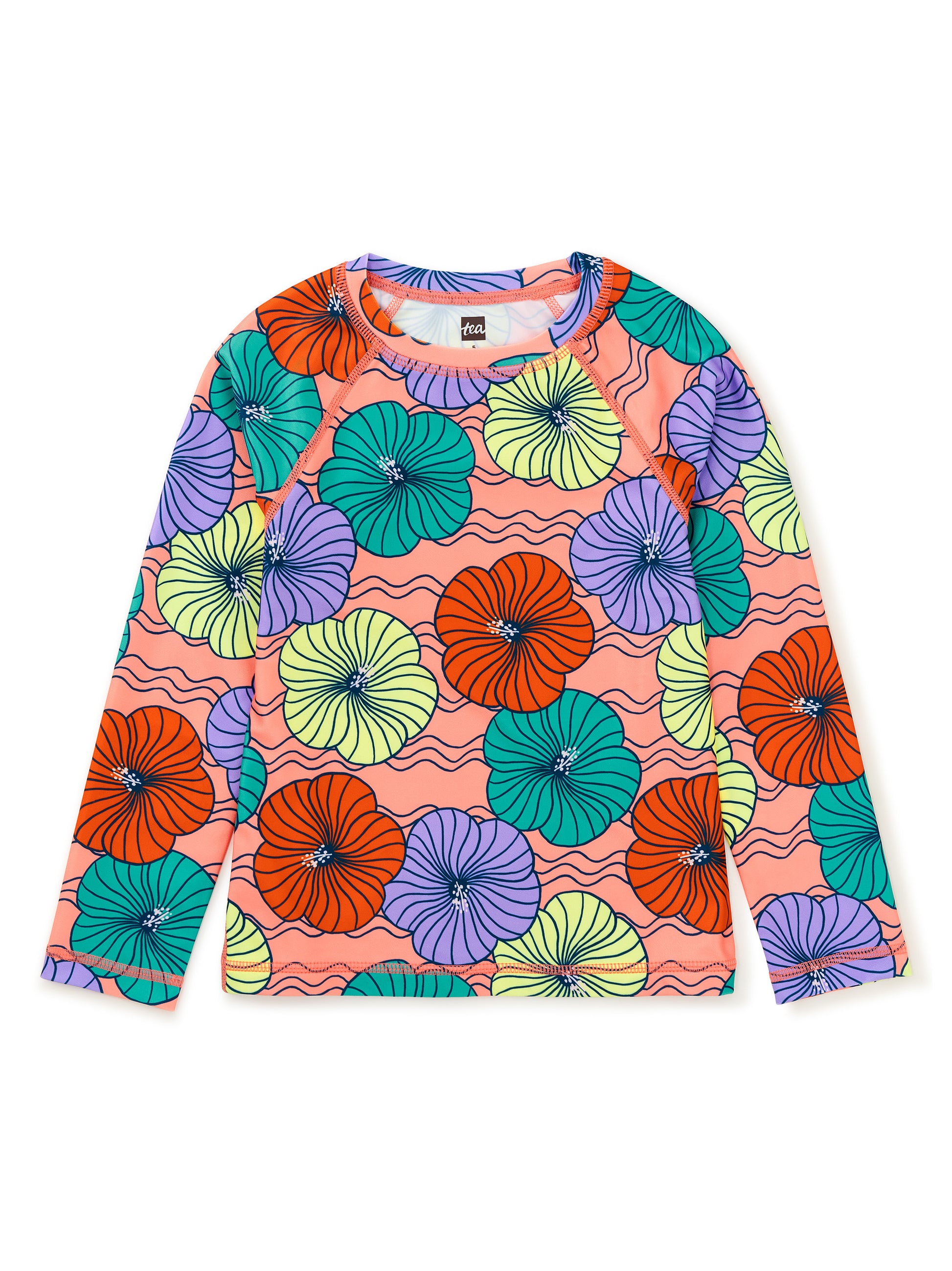 Tea Collection Girls Hibiscus Rashguard Size: 2T Hibiscus