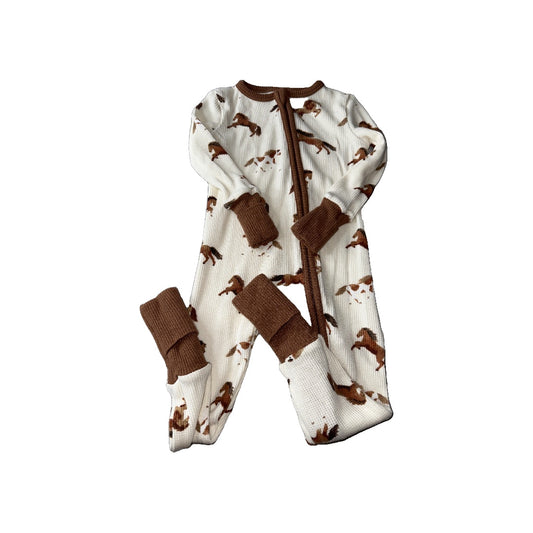 Angel Dear Unisex Horses Long Sleeve Outfit Size: 12-18 months Horses