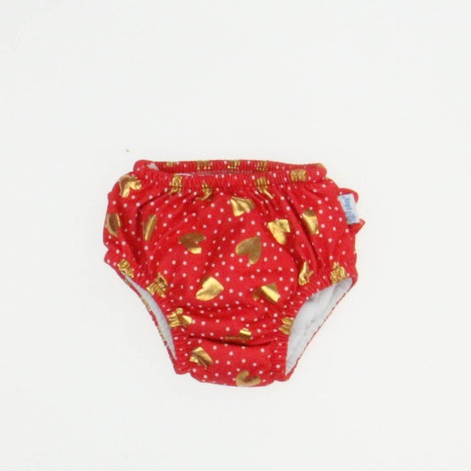 iPlay Girls Red | Gold Hearts 1-piece Swimsuit Size: 12 Months Red | Gold Hearts