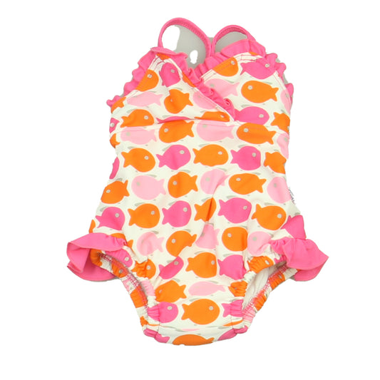 iPlay Girls White | Pink | Orange 1-piece Swimsuit Size: 3-6 Months White | Pink | Orange