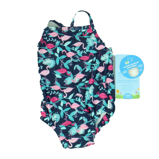 iPlay Girls Navy | Flamingoes 1-piece Swimsuit Size: 6 Months Navy | Flamingoes