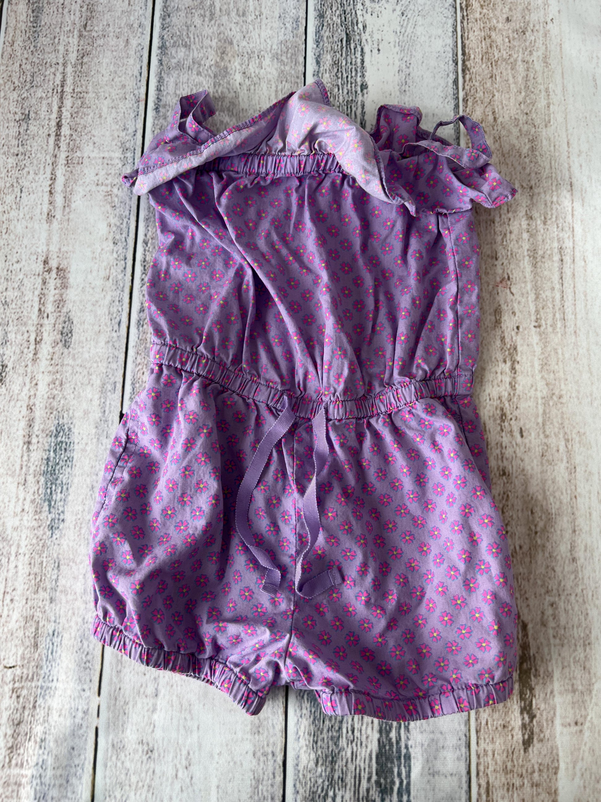 Gap Girls Indigo | Pink floral Romper Size: 4T Indigo | Pink floral