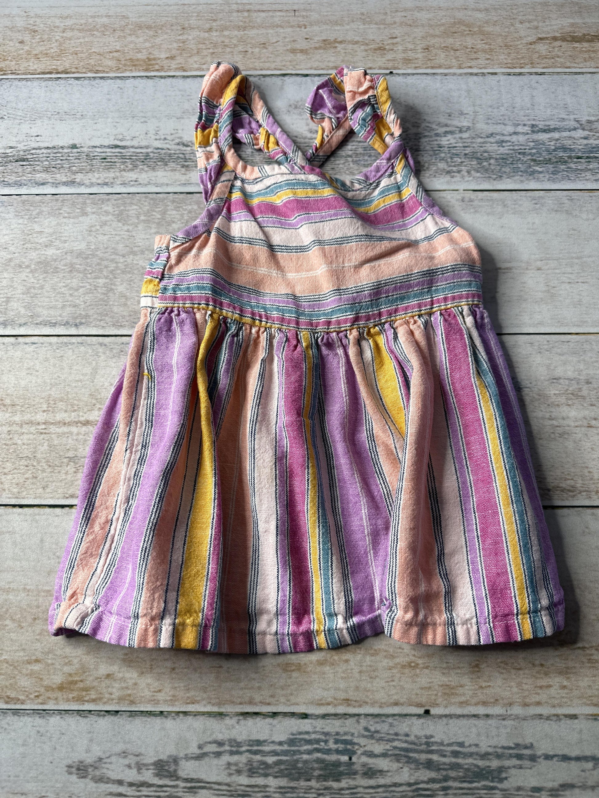 Carters Girls Indigo | pink | purple | Blue | Stripe Dress Size: 4T Indigo | pink | purple | Blue | Stripe
