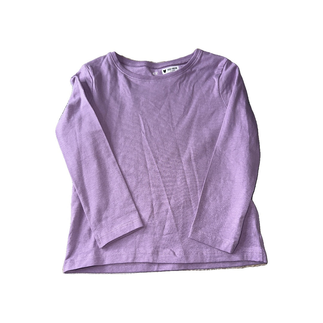 H&M Girls Indigo Long Sleeve Shirt Size: 3T Indigo