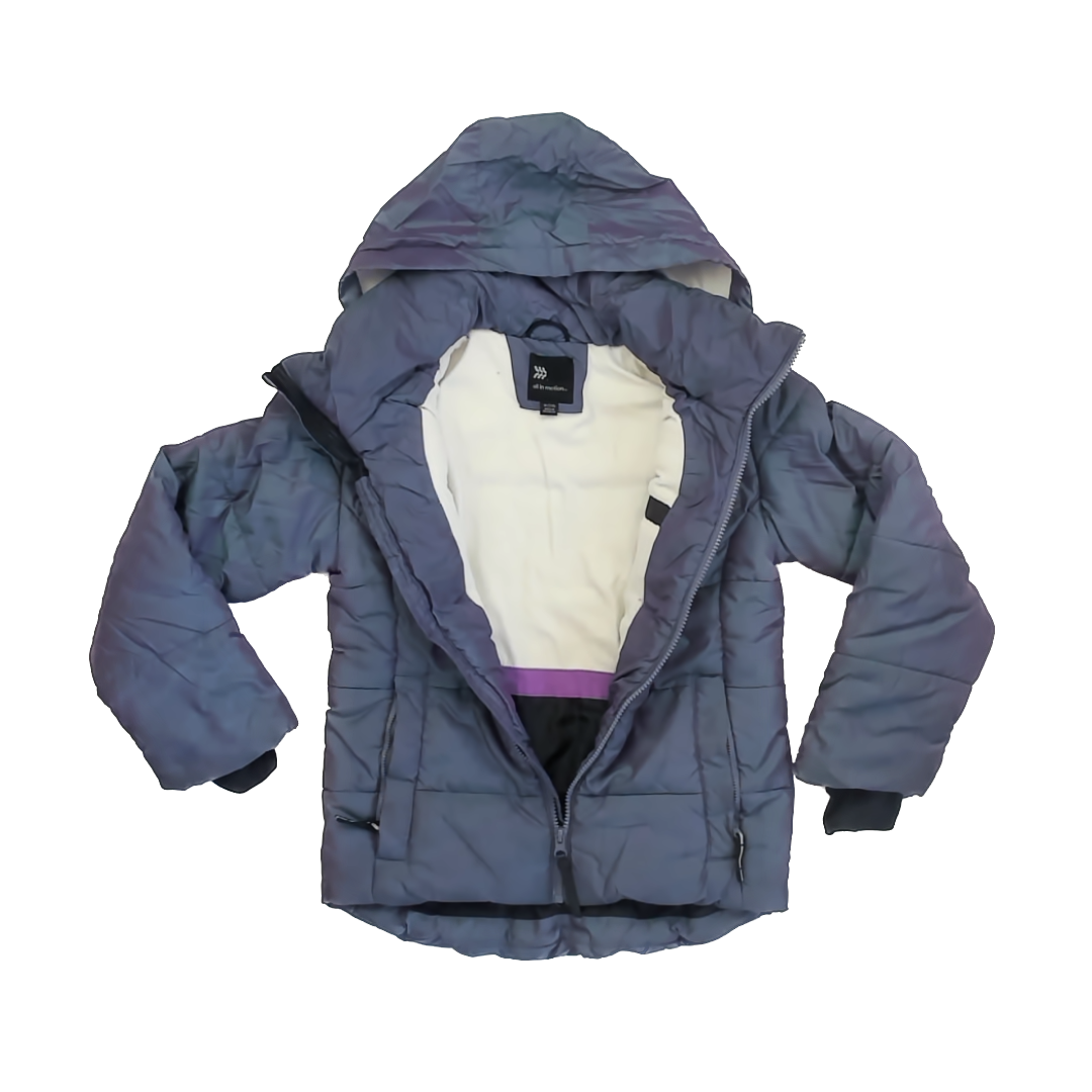 All In Motion Girls Iridescent Purple Snow & Ski Coat Size: 7-8 Years Iridescent Purple