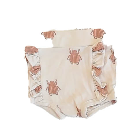 Kate Quinn Boys Ivory Beetles Shorts Size: 0-3 Months Ivory Beetles