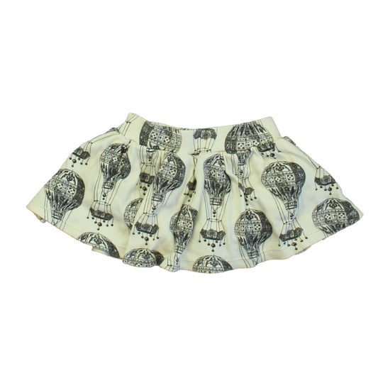 Kate Quinn Organics Girls Ivory | Black Hot Air Balloons Skirt Size: 18-24 Months