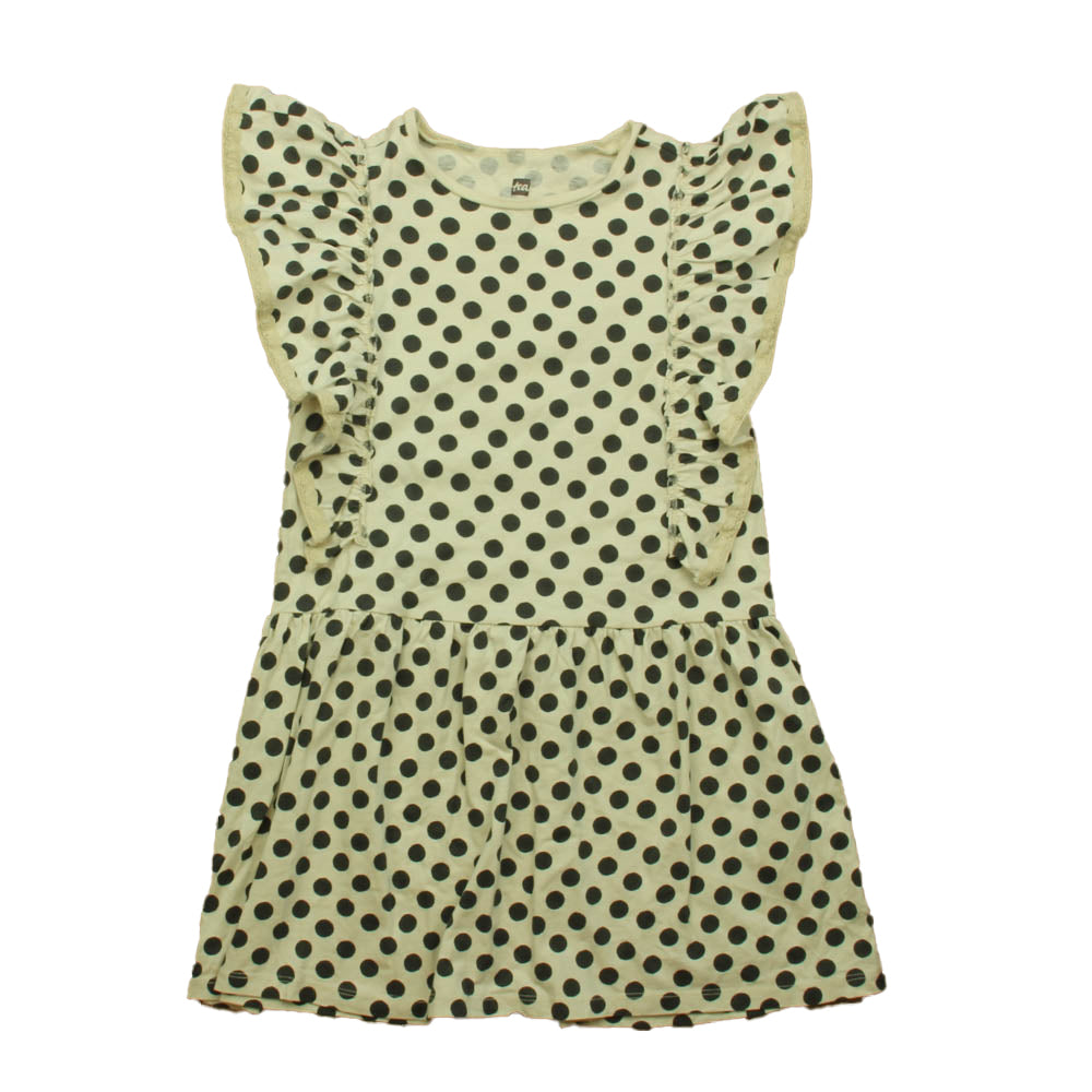 Tea Girls Ivory | Black Polka Dot Dress Size: 7 Years Ivory | Black Polka Dot