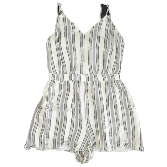 American Eagle Girls Ivory | Black Stripe Romper Size: Womens S Ivory | Black Stripe