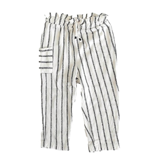 Zara Boys Ivory | Black Stripe Pants Size: 12-18 Months Ivory | Black Stripe