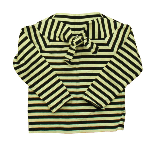 Tea Girls Ivory | Black Stripe Long Sleeve Shirt Size: 3T Ivory | Black Stripe