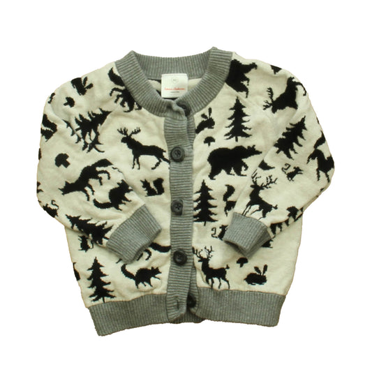 Hanna Andersson Girls Ivory | Black Cardigan Size: 18-24 Months Ivory | Black