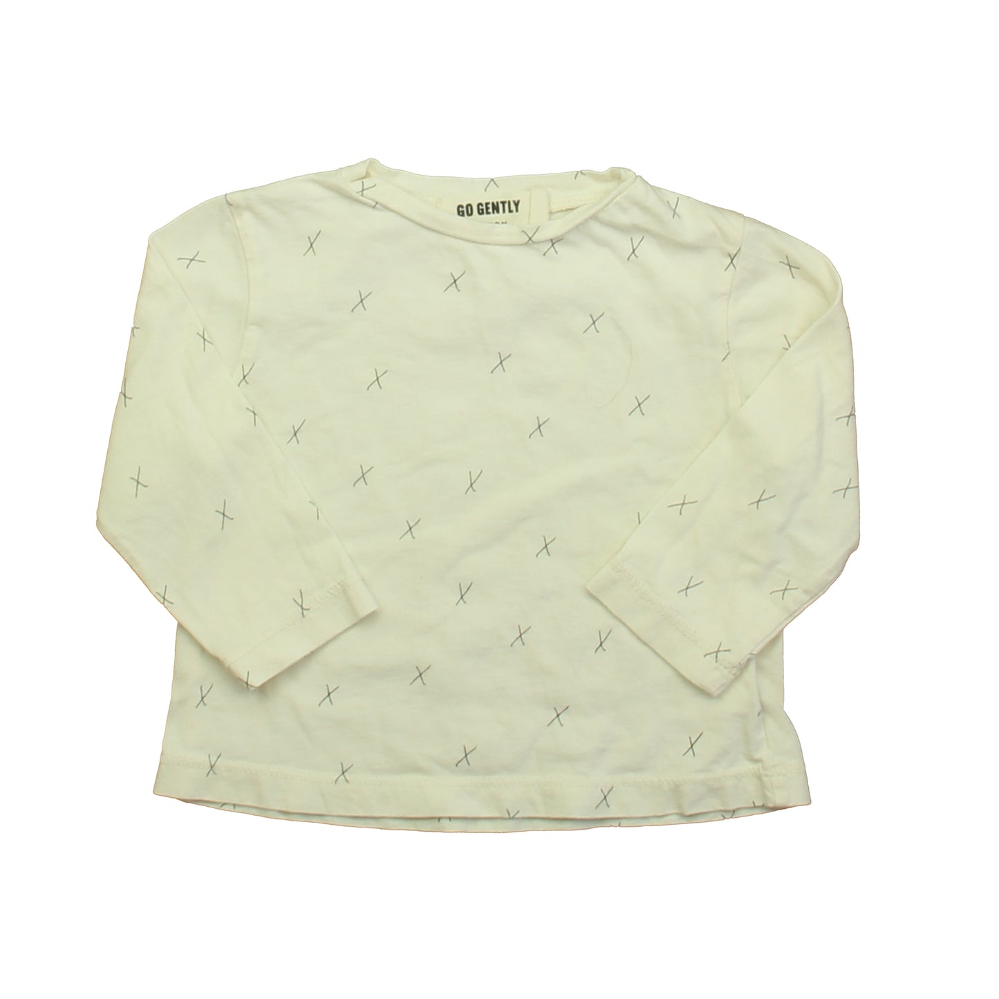 Go Gently Baby Unisex Ivory | Black Long Sleeve T-Shirt Size: 12-18 Months Ivory | Black