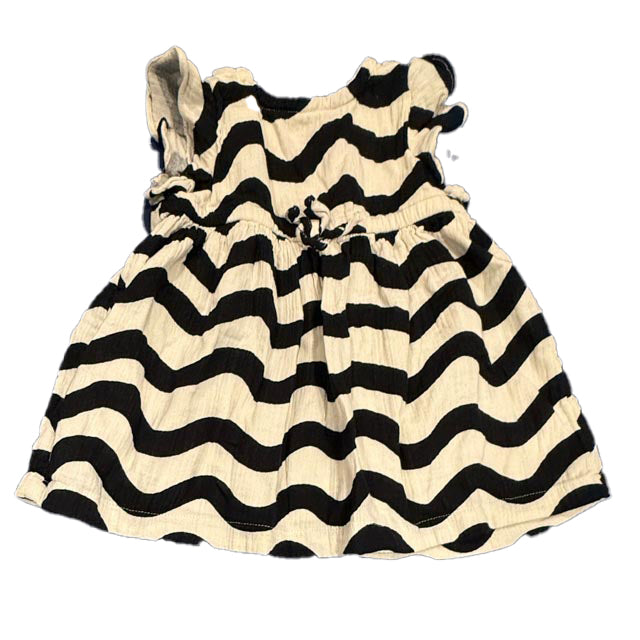 Hanna Andersson Girls Ivory | Black Dress Size: 12-18 Months