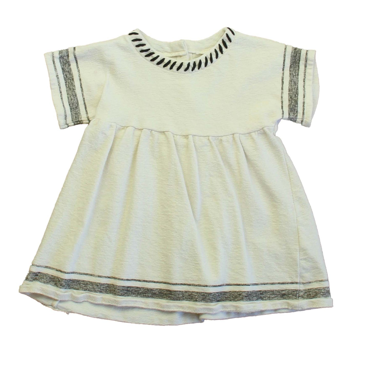 Zara Girls Ivory | Black Dress Size: 18-24 Months