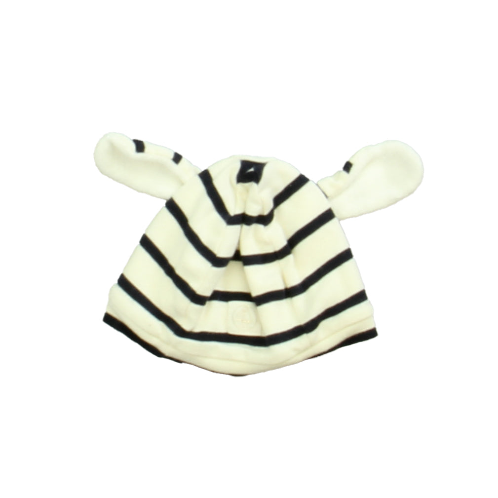 Petit Bateau Boys Ivory | Blue | Stripes Hat Size: 3 Months Ivory | Blue | Stripes