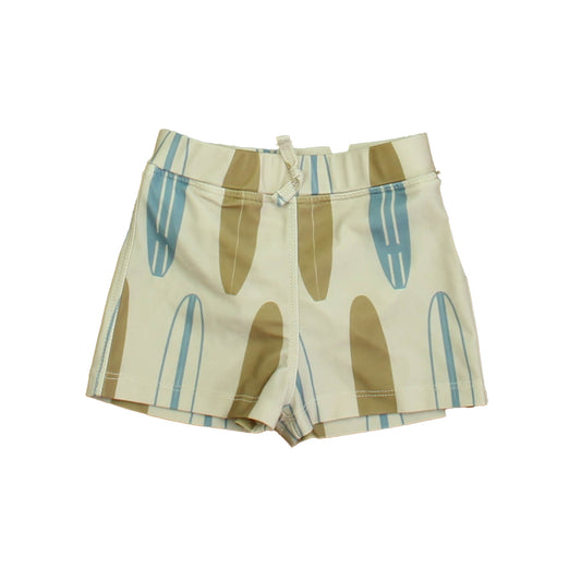 Kate Quinn Organics Boys Ivory | Blue Surfboards Trunks Size: 3-6 Months Ivory | Blue Surfboards