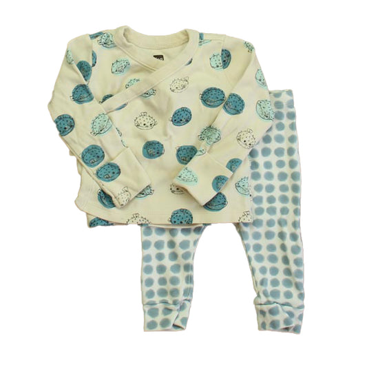 Tea Boys Ivory | Blue Apparel Sets Size: 3-6 Months