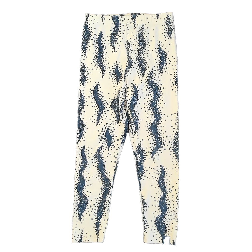 Omami Mini Girls Ivory | Blue Leggings Size: 10 Years Ivory | Blue