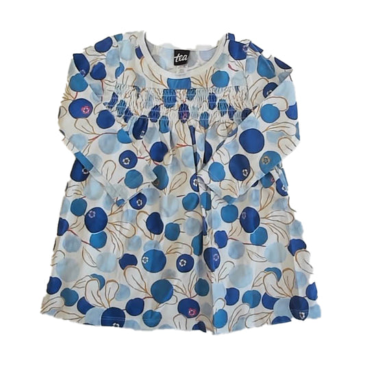 Tea Collection Girls Ivory | Blue Dress Size: 12-18 Months Ivory | Blue
