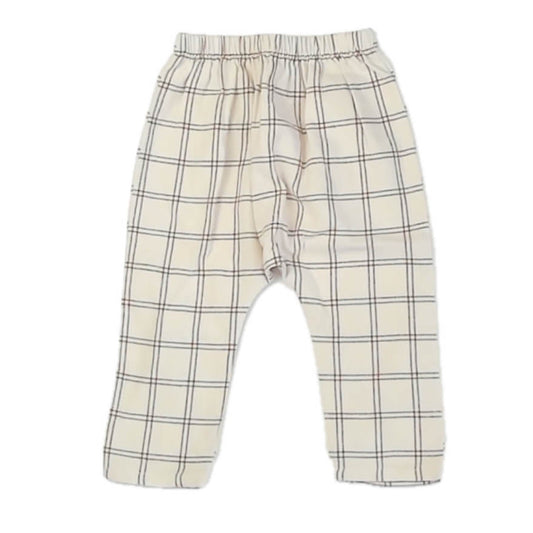 Rylee + Cru Boys Ivory | Brown Plaid Pants Size: 12-18 Months Ivory | Brown Plaid