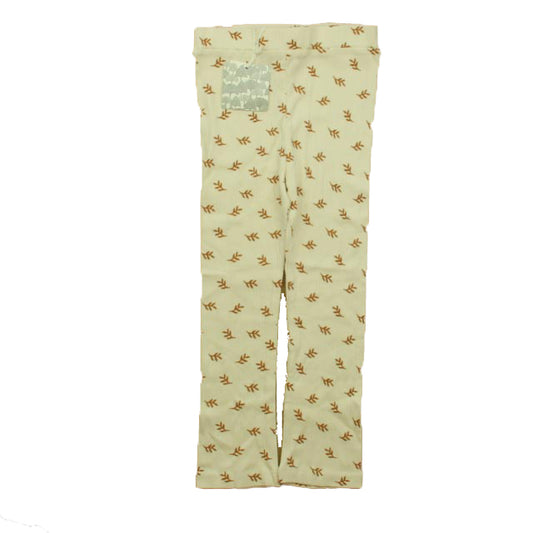 Kate Quinn Organics Girls Ivory | Brown Leggings Size: 5T