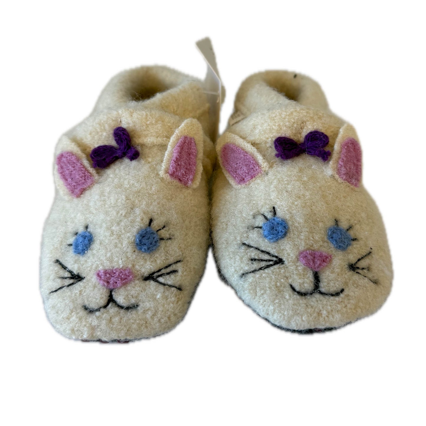 Garnet Hill Girls Ivory Bunny Slippers Size: 12-18 Months Ivory Bunny