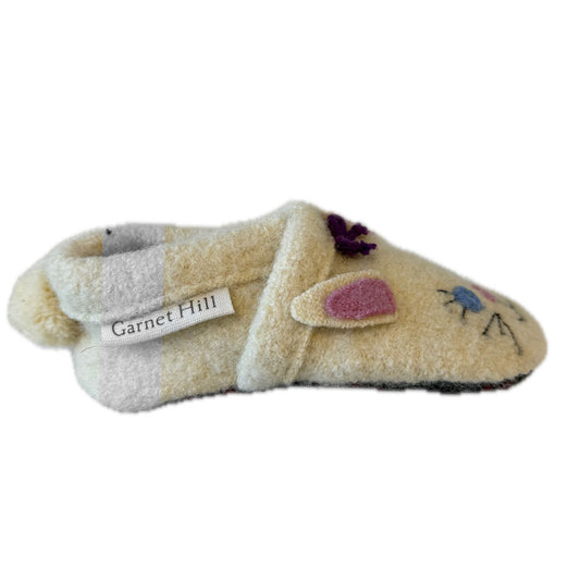 Garnet Hill Girls Ivory Bunny Slippers Size: 12-18 Months Ivory Bunny
