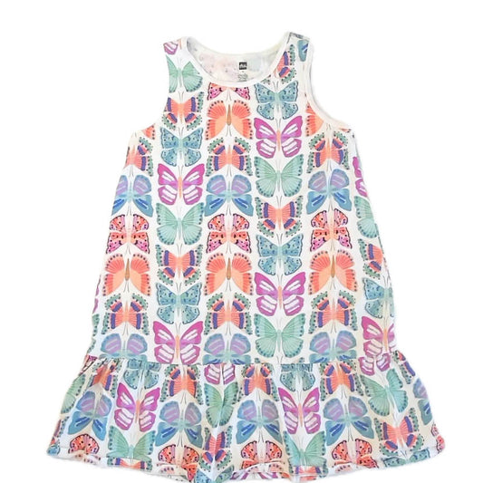 Tea Collection Girls Ivory Butterflies Dress Size: 14 Years Ivory Butterflies