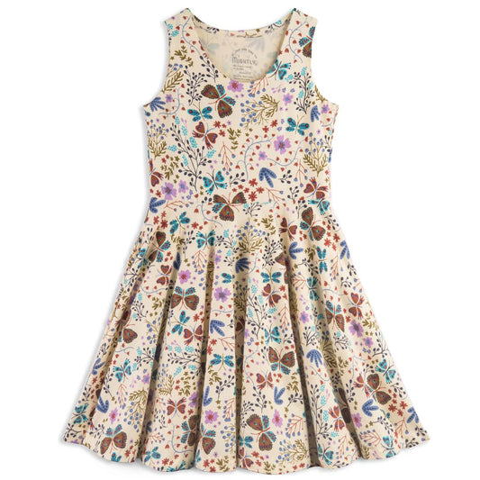 Mightly Girls Ivory Butterflies Dress Size: 6-14 Years