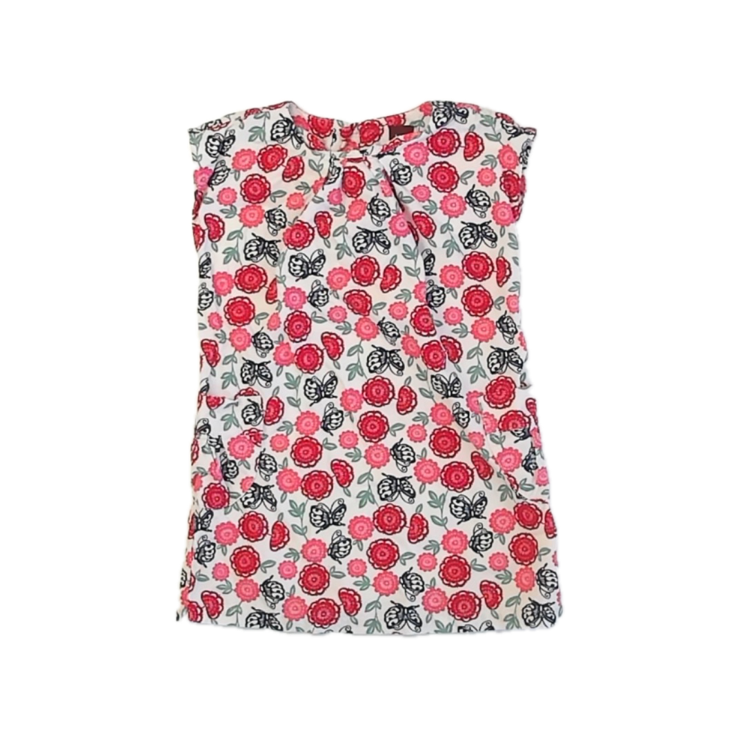 Tea Collection Girls Ivory Butterflies Dress Size: 3T Ivory Butterflies