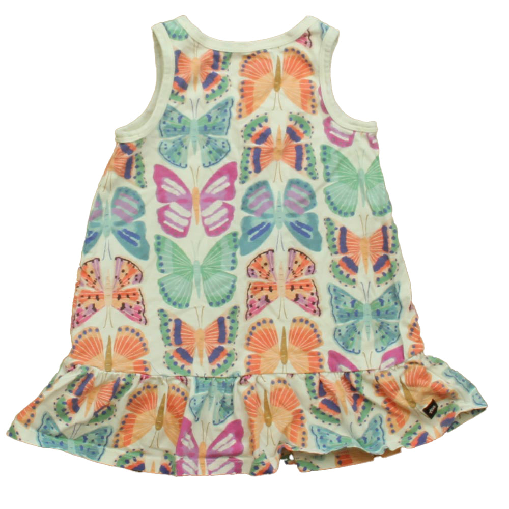 Tea Collection Girls Ivory Butterflies Dress Size: 2T Ivory Butterflies