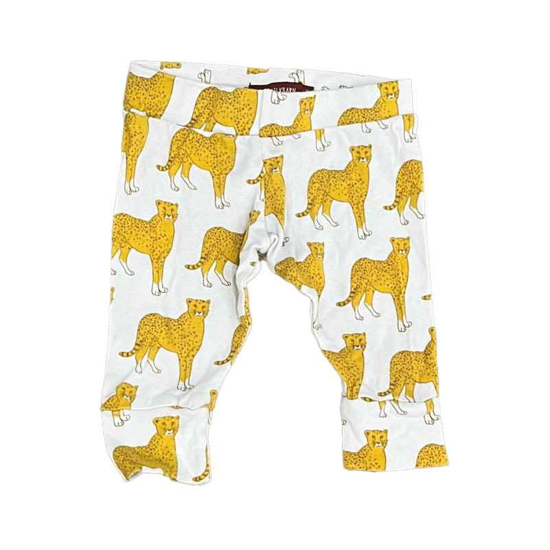 Milkbarn Boys Ivory Cheetah Leggings Size: 3-6 Months